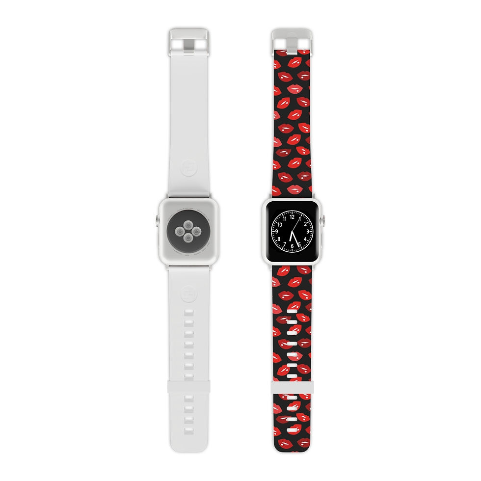 Thumbnail: Red Lips Pattern Watch Band for Apple Watch