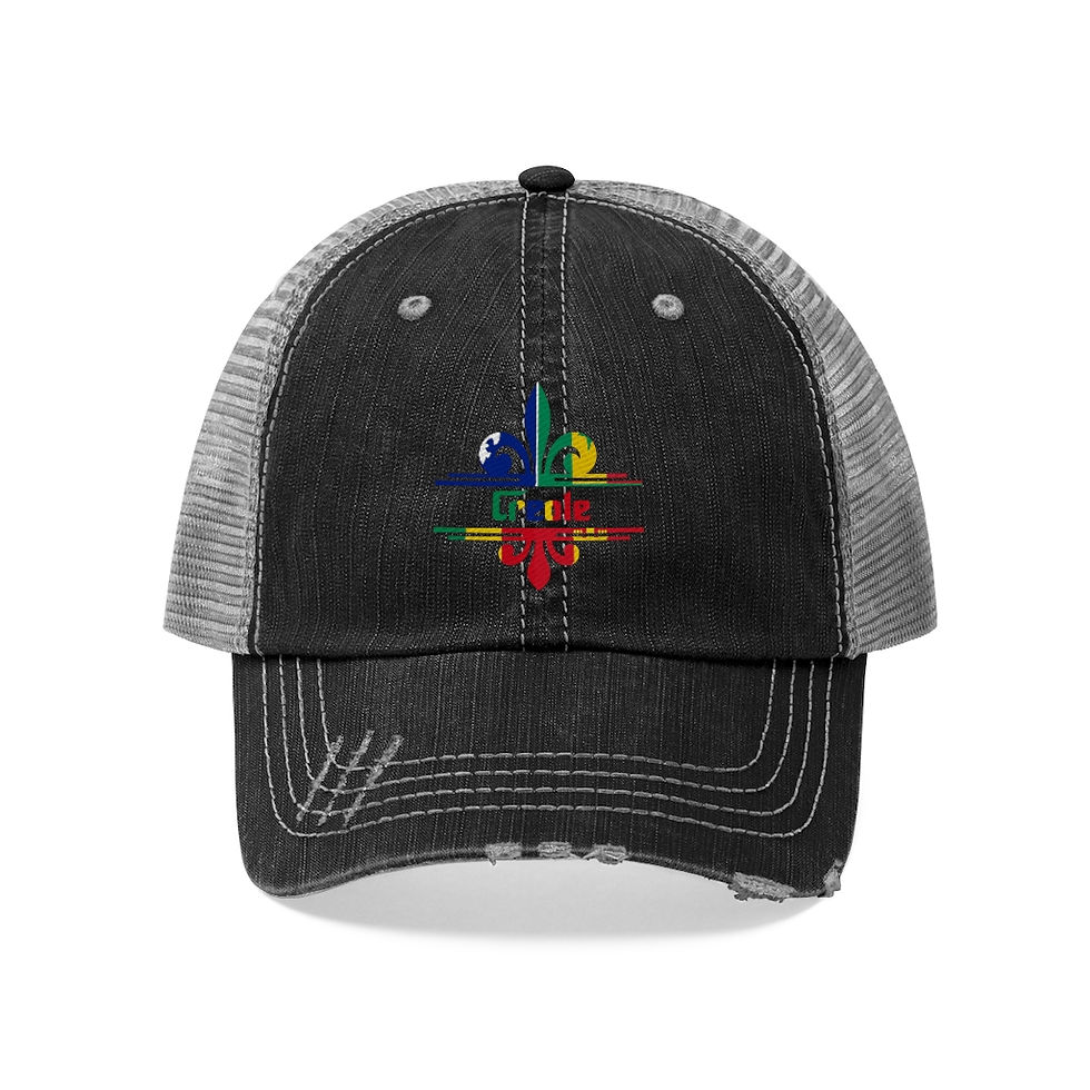 Thumbnail: Creole Fleur de Lis Unisex Trucker Hat