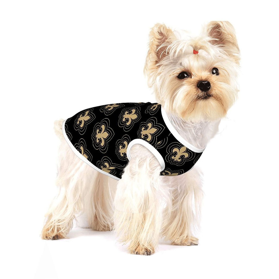 Thumbnail: Fleur de Lis Rings Small Pet Cotton Sleeveless Shirt 