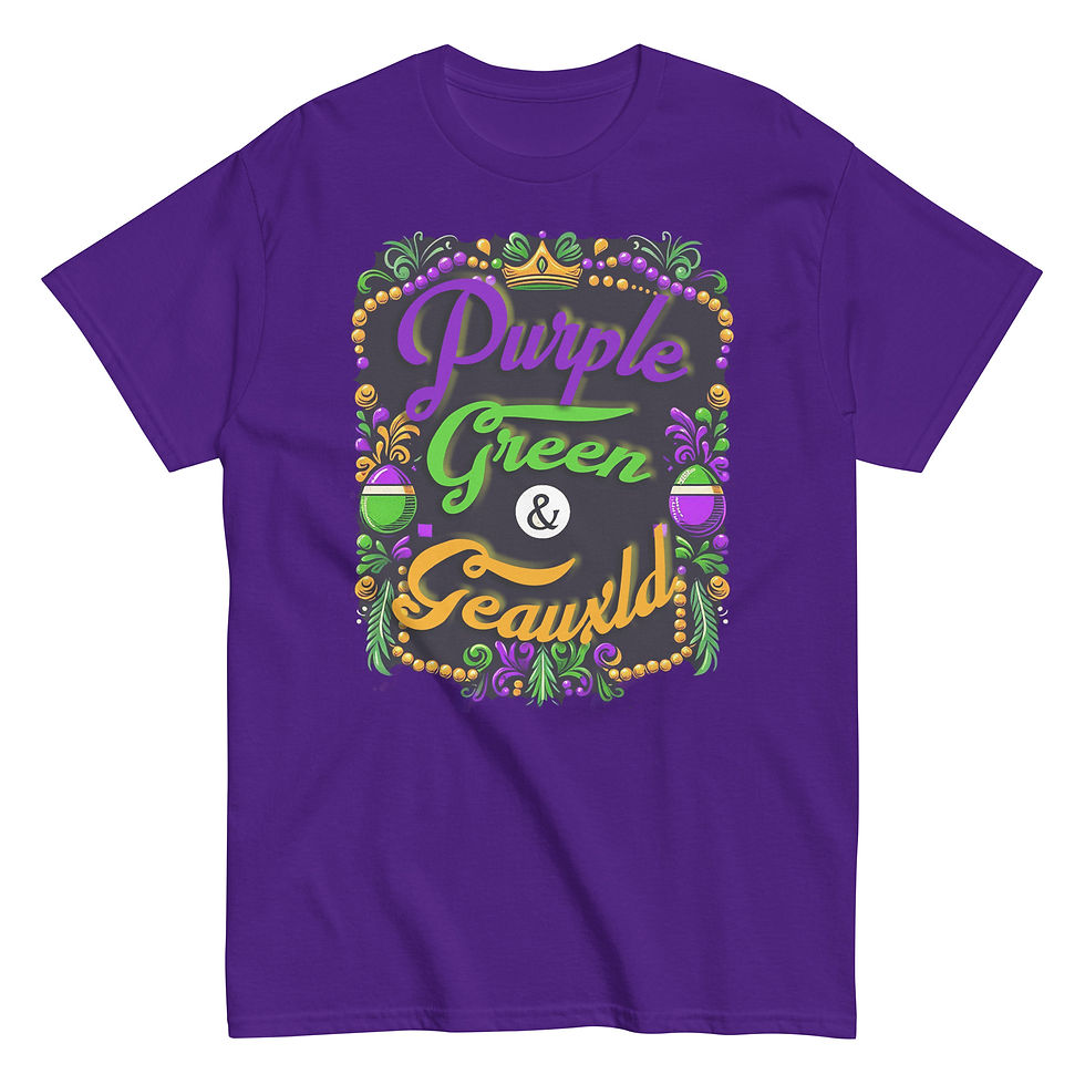 Thumbnail: Purple Green Geauxld Unisex classic tee