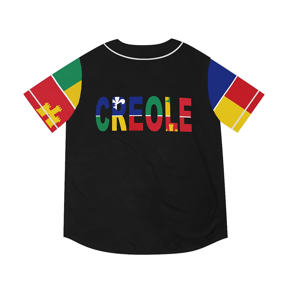Thumbnail: Creole Men's Baseball Jersey - Black (Allow 15 Days)