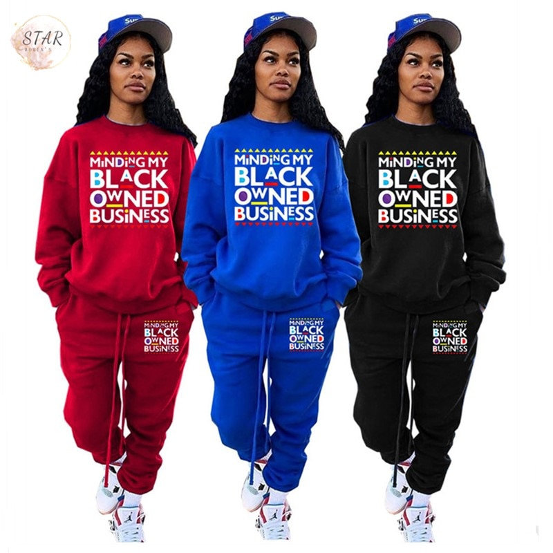 Black owned sweatsuits clearance