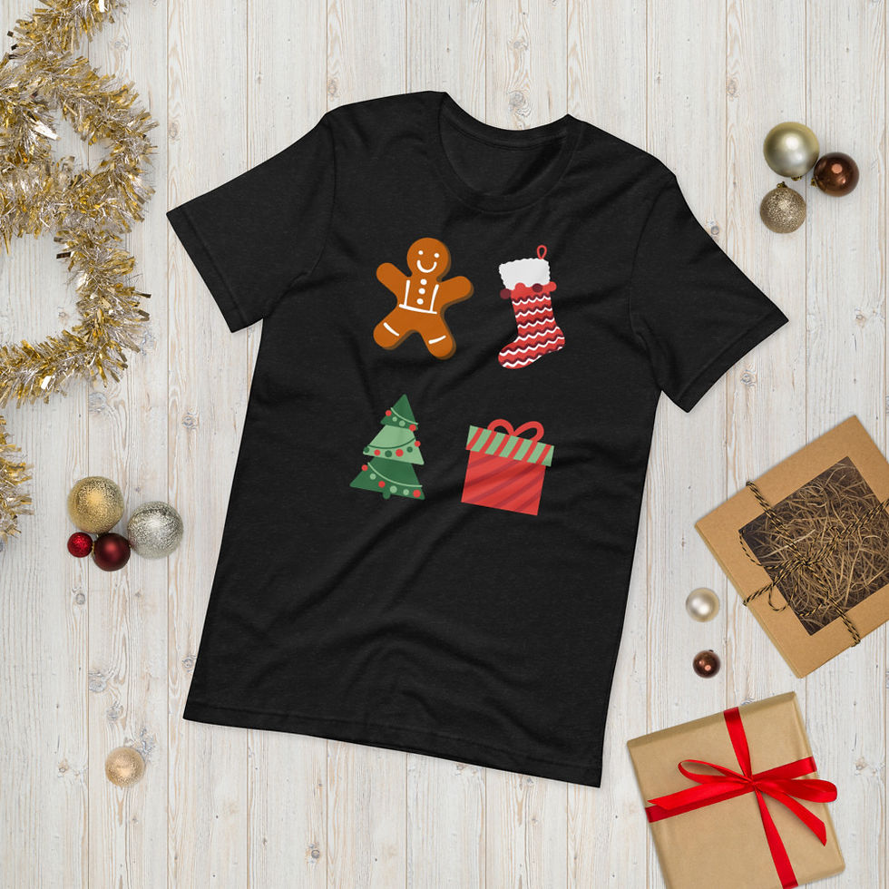 Thumbnail: Christmas Symbols Short-Sleeve Unisex T-Shirt