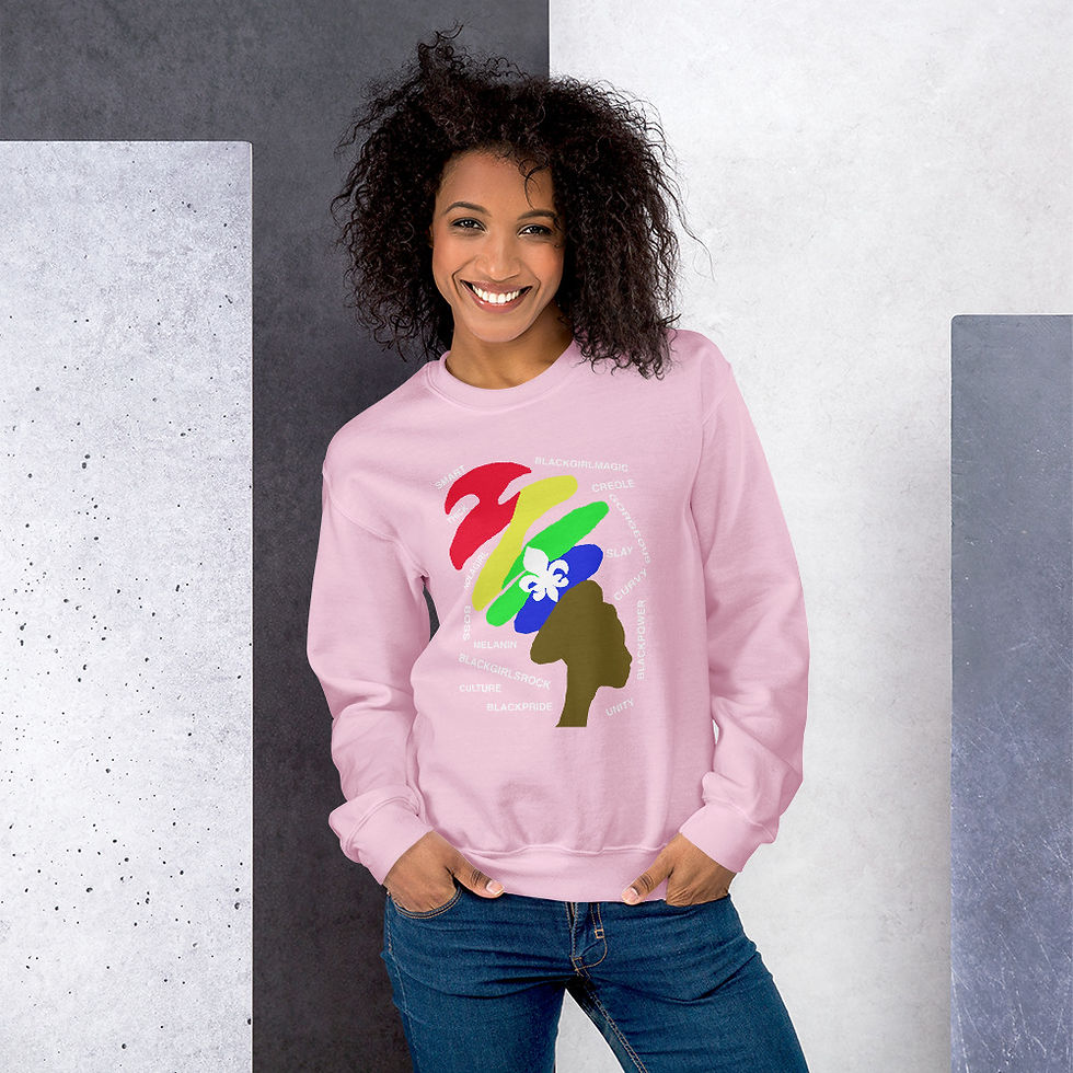 Thumbnail: Creole Lady Hair Wrap Unisex Sweatshirt