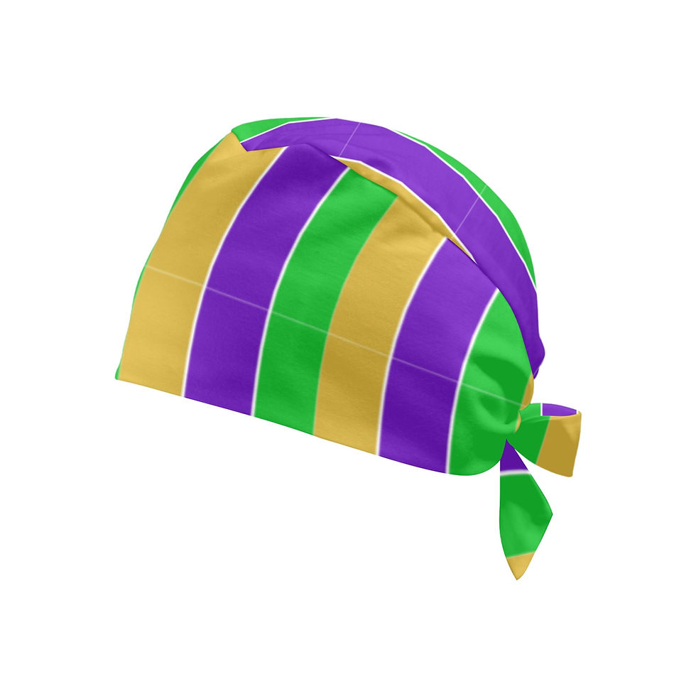 Thumbnail: Mardi Gras Scrub Hat Scrub Cap