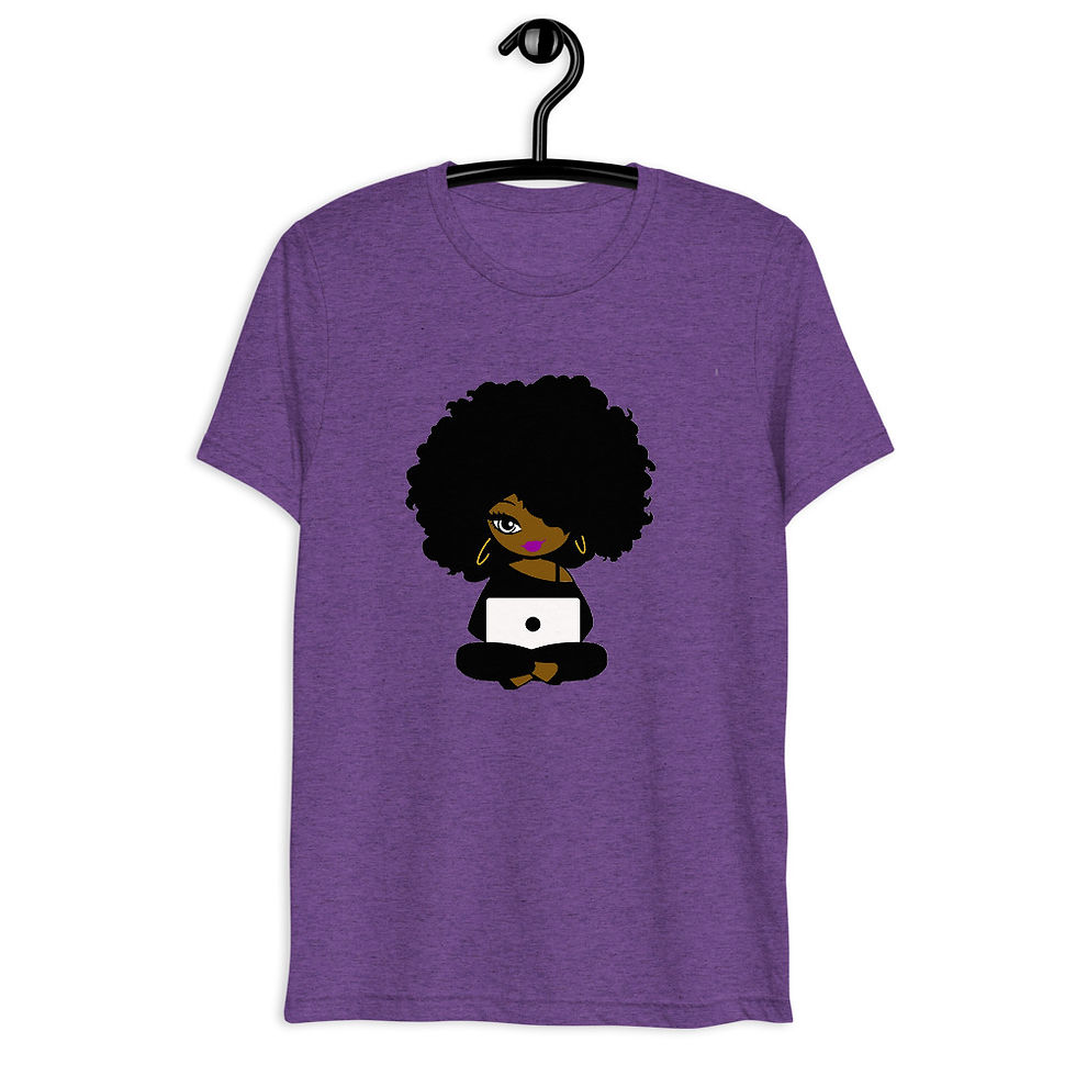 Thumbnail: Afro Laptop Queen Short Sleeve T-Shirt