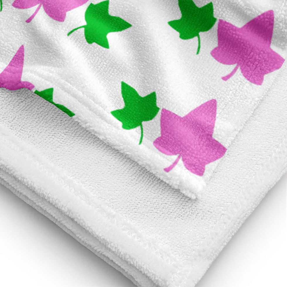 Thumbnail: Pink & Green Ivy Towel