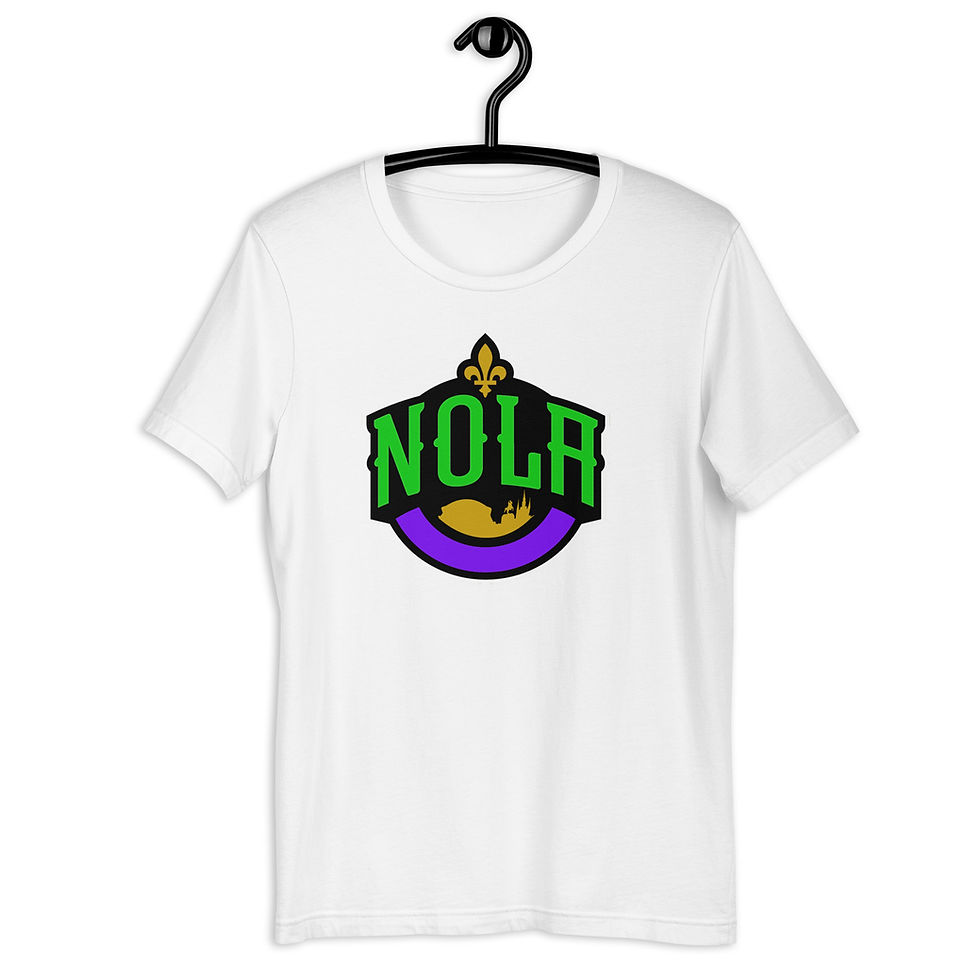 Thumbnail: Nola Skyline Mardi Gras Unisex t-shirt