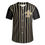 Thumbnail: FDL Black & Gold Striped Men's Short Sleeve Baseball Jersey