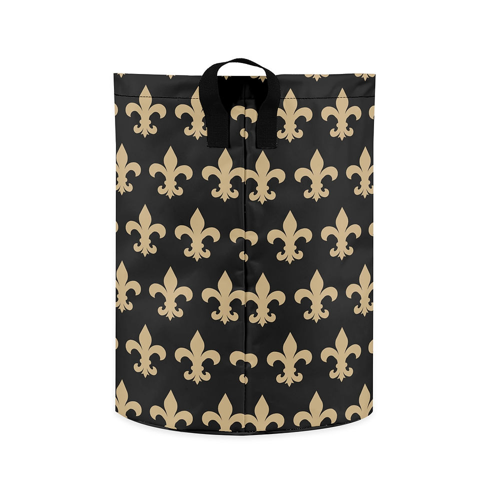 Thumbnail: Fleur de Lis Pattern All-Over Print Laundry Basket/ Storage Bag/Toy Bin