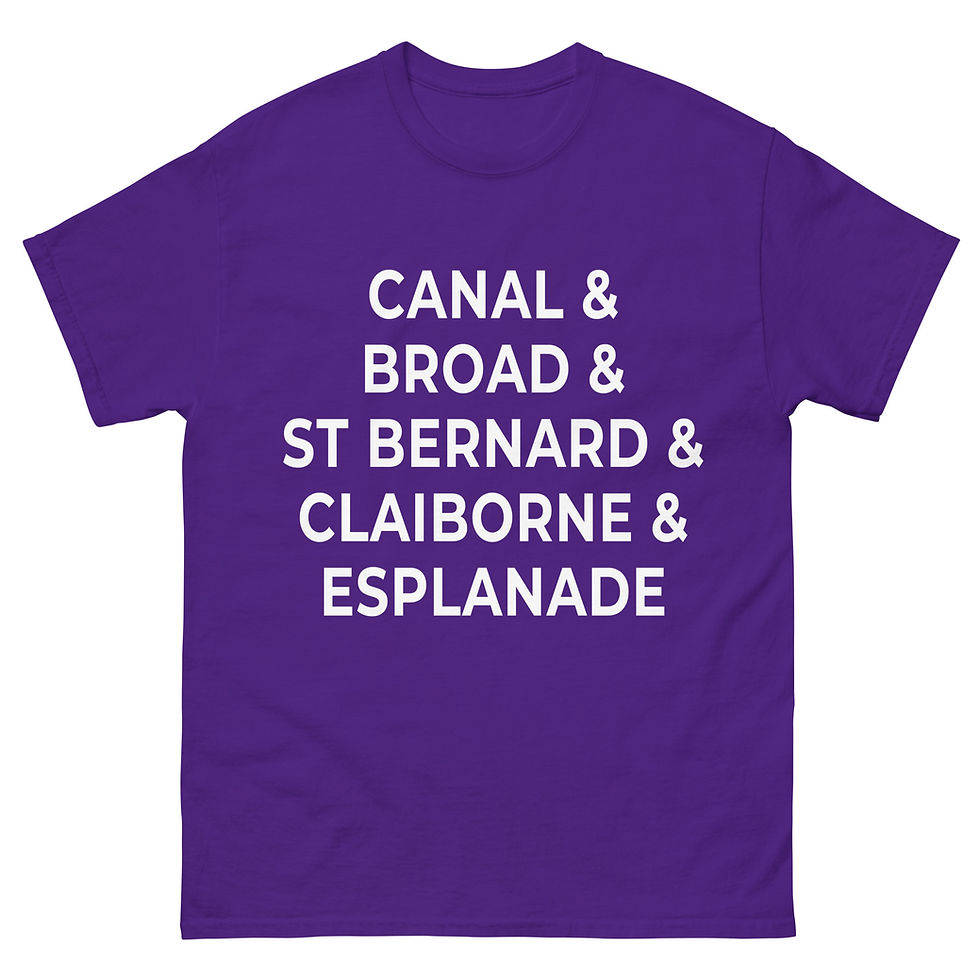 Thumbnail: Top 5 New Orleans Street Names Unisex classic tee
