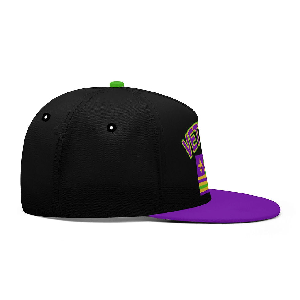 Thumbnail: Mardi Gras Veteran Snapback - Purple Visor