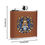 Thumbnail: C/O 90 Custom Brown Leather Flask Wrapped Stainless Steel 6oz