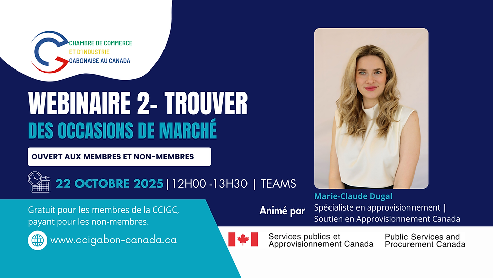 Webinaire 2- Trouver des occasions de marché