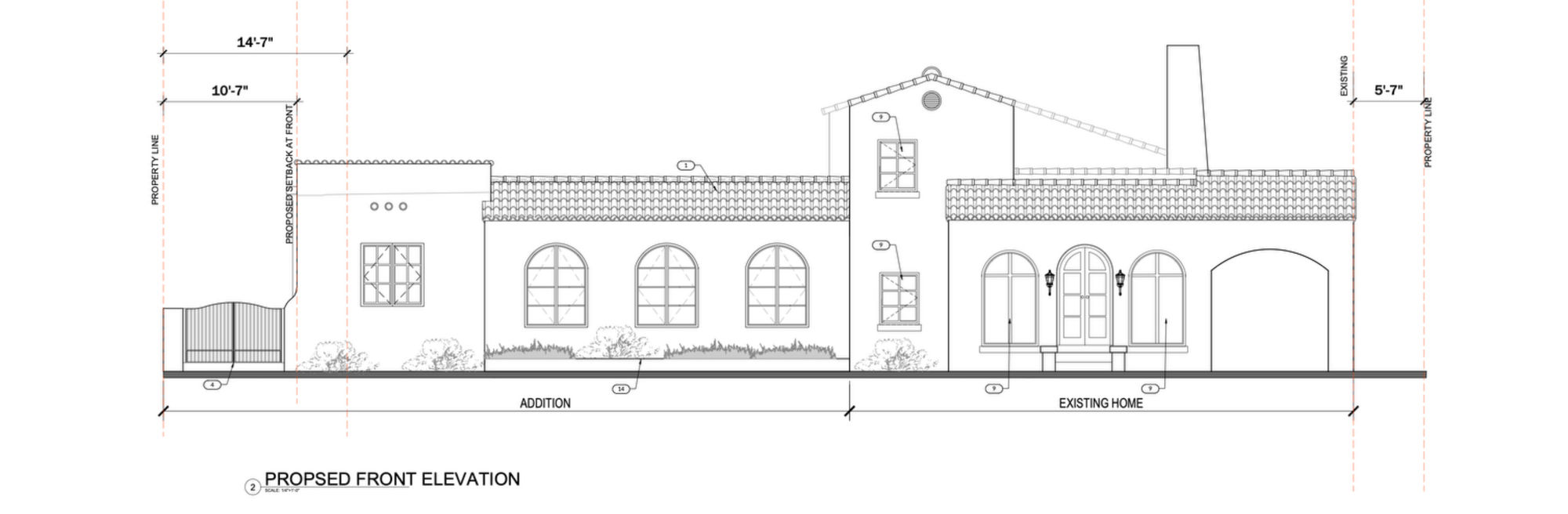 236 Aledo Avenue — proposed front elevation