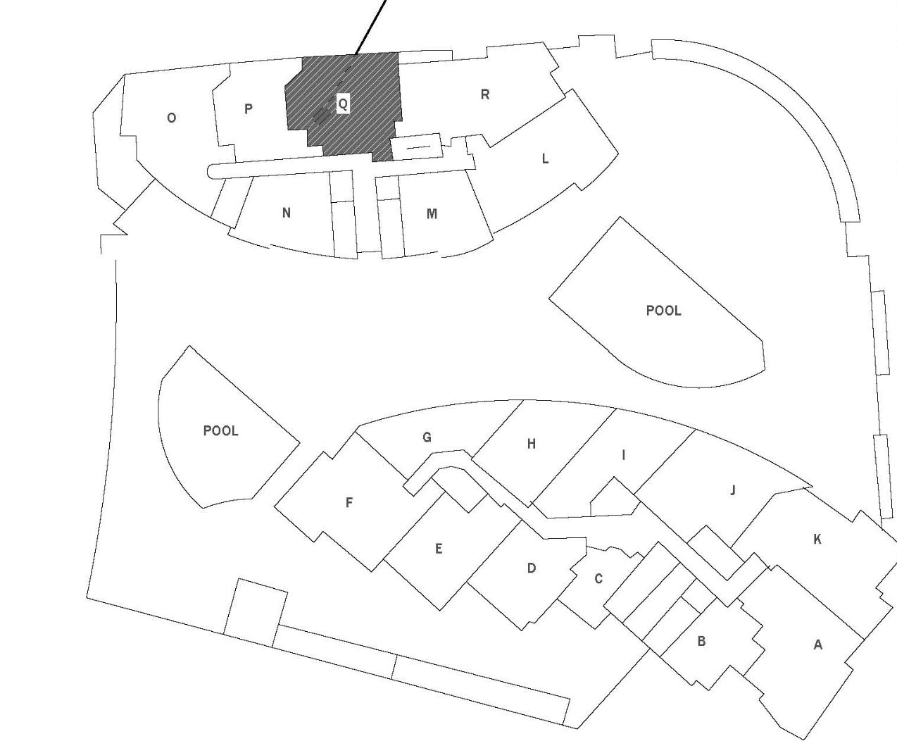 1900 Bayshore Dr. — floor plate showing the unit location