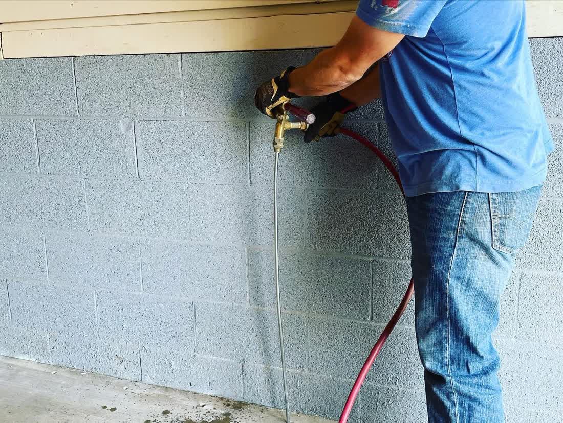 Soil injection termite treatment at a West Texas foundation — Tejas Pest and Weed Control Andrews