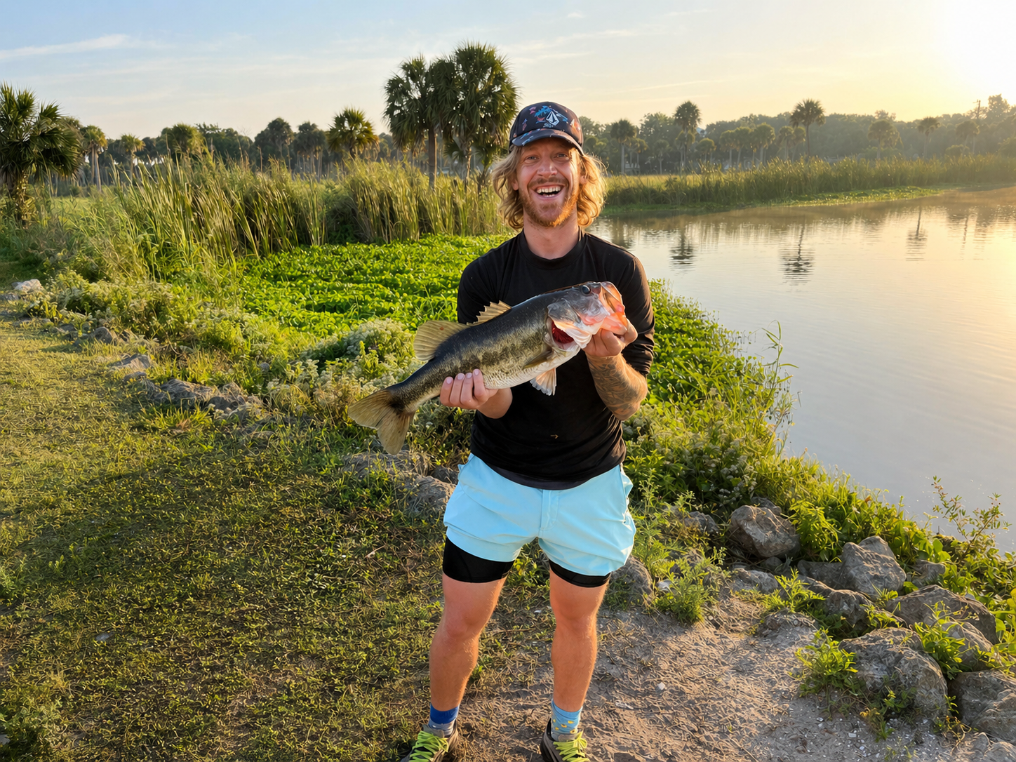 Bass fishing from the heart