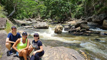 hospedes na cachoeira