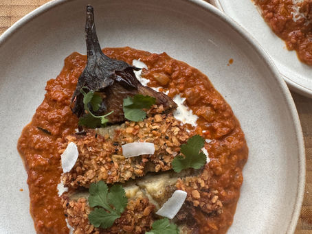 Crispy Aubergine with Masala Sauce