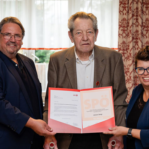 Ehrungsfeier für langjährige Mitglieder und besondere Tätigkeiten in der SPÖ
