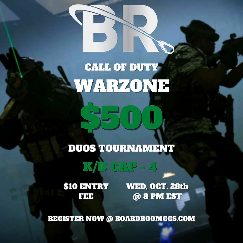 $500 Wednesday Warzone Duos Kill Race Tournament