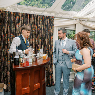 Faithlegg House Hotel wedding outdoor marquee bar 