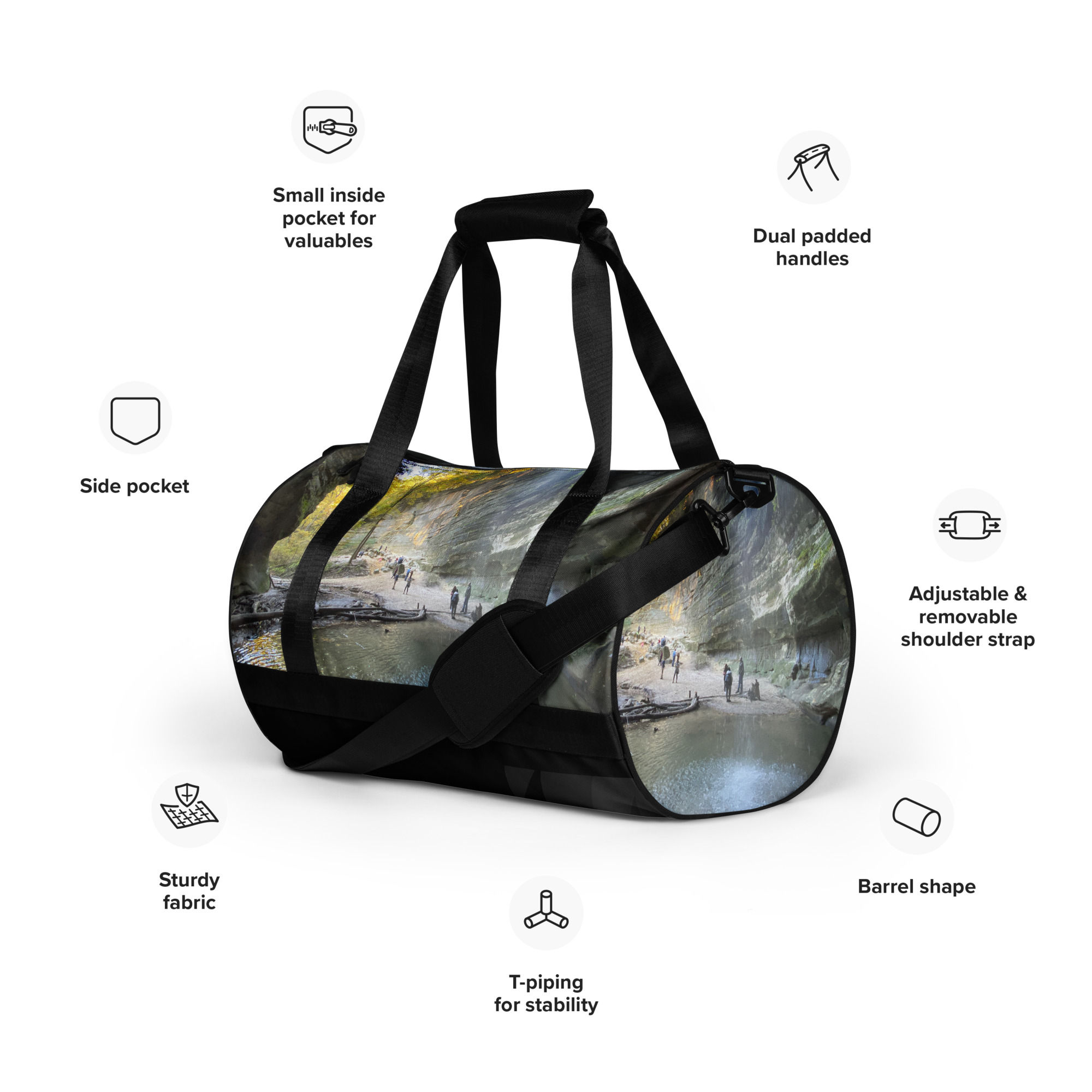 All-over print gym bag