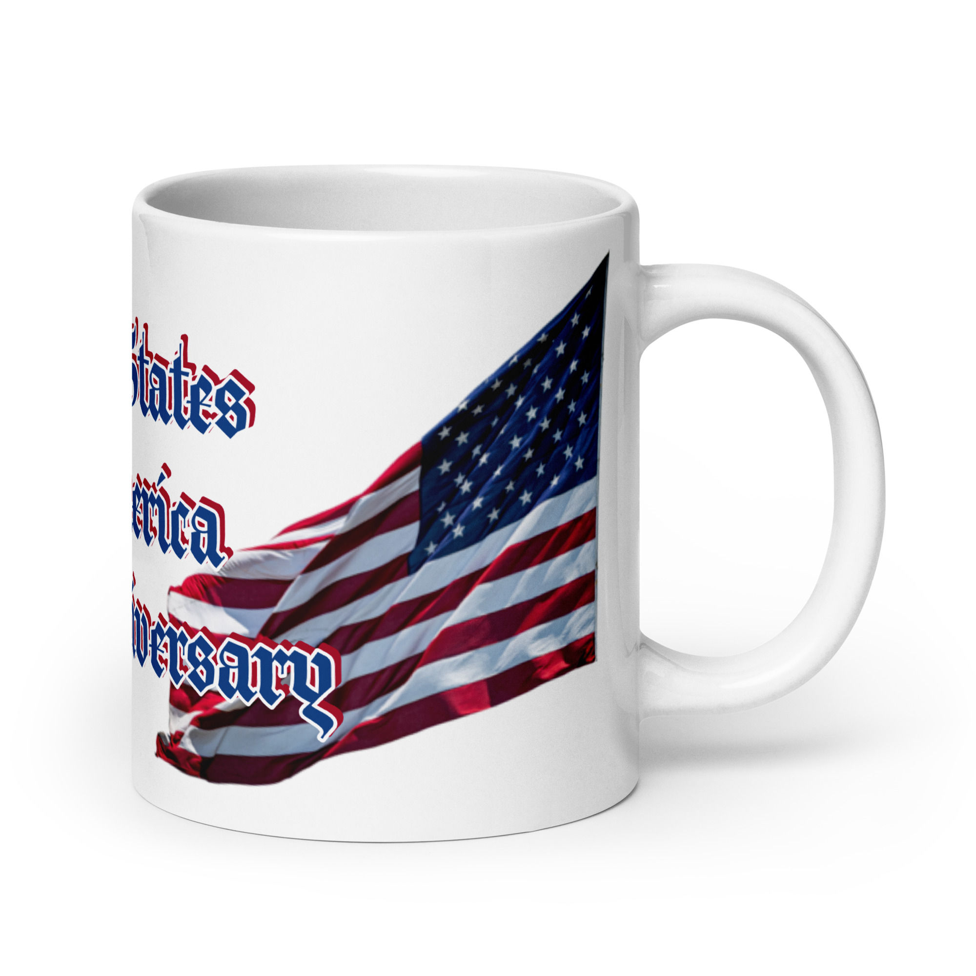 White glossy mug
