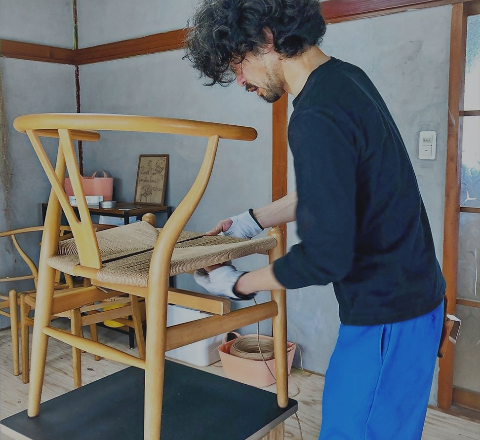 Yチェア張替え(張り替え)作業