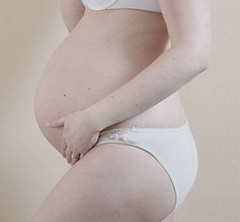 pregnant woman's belly