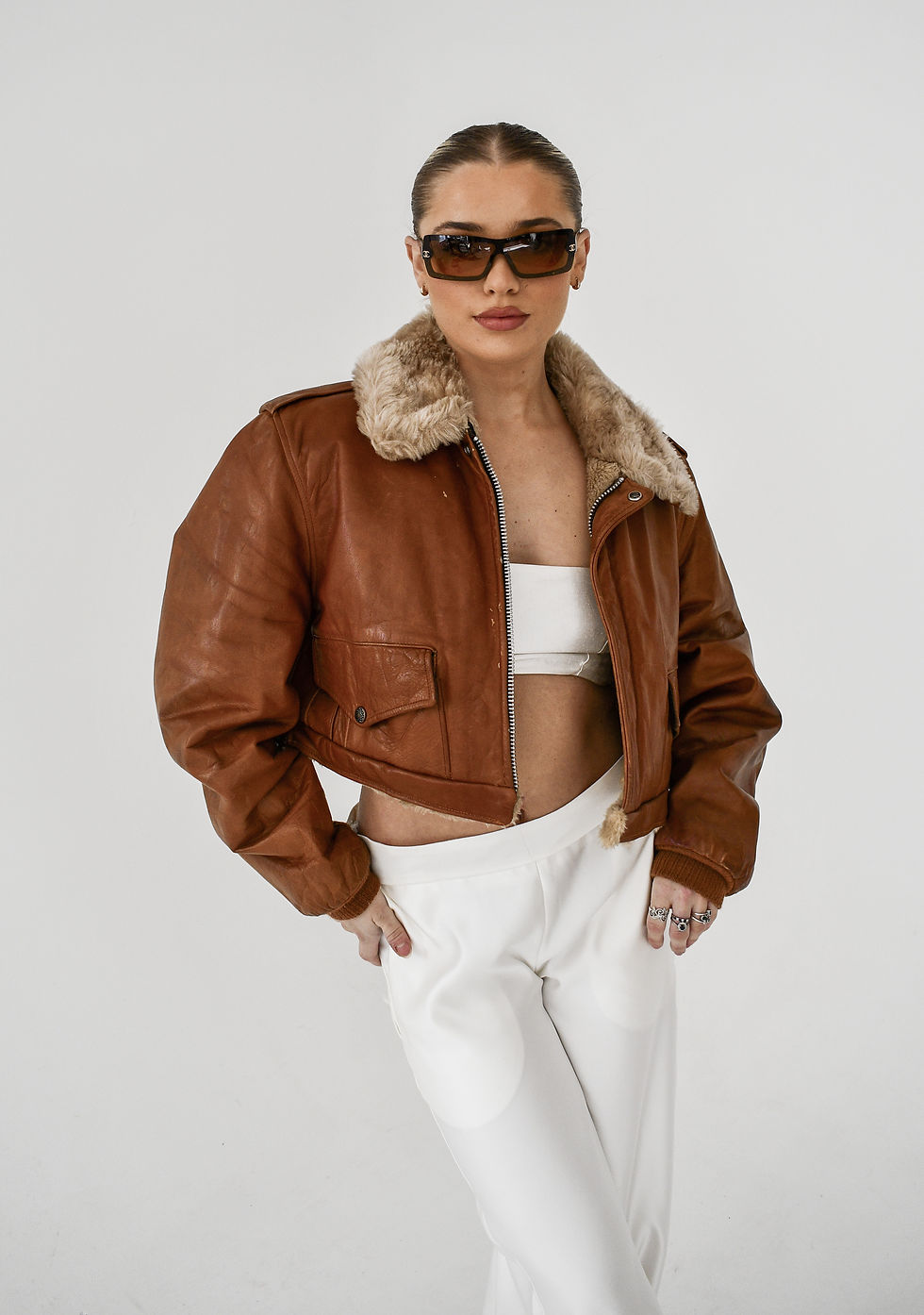 Reworked Leather Flight Jacket