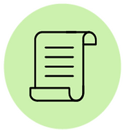 מגילה עם טקסט, במסגרת ירוקה בהירה, מידע לעובדי מתיא, מתי