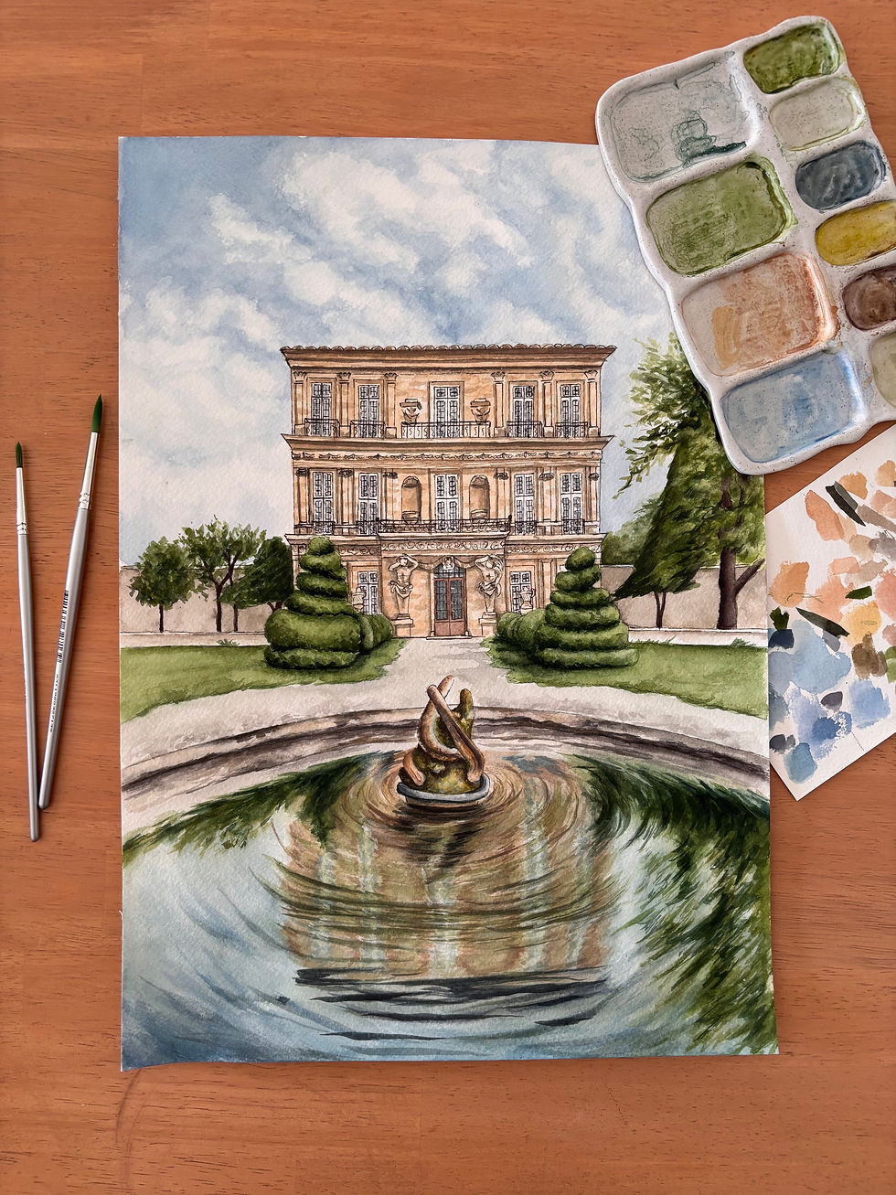 Miniature : A French Chateau reflection