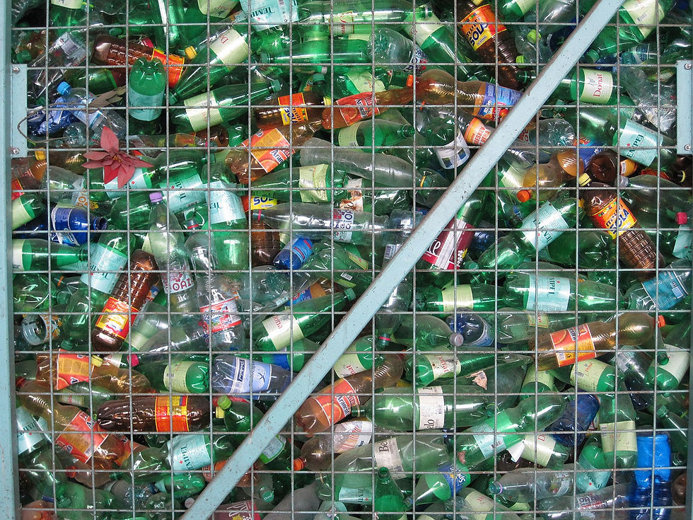 "Separated plastic botles in a recycling plant (Ptuj, Slovenia)"