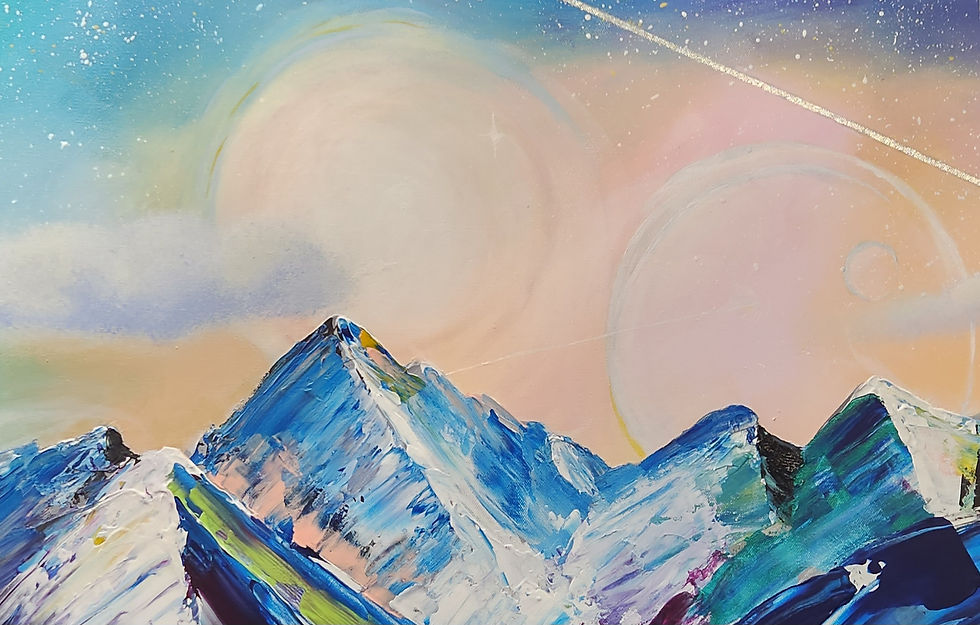 Thumbnail: Large Rainbow Mountain Acrylic