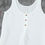Thumbnail: White Button Textured Cotton Tank Top