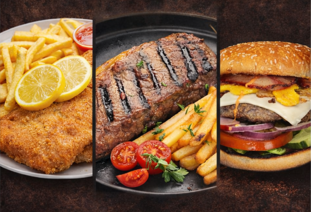 Arranged Food and Objects