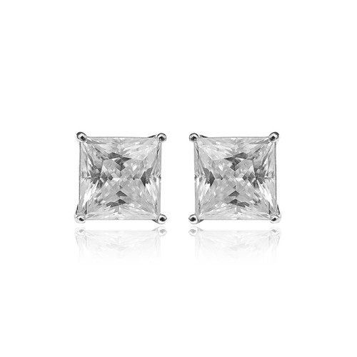 Princess Cut Moissanite Earrings HJLET0327R | Mossanti Jewelry