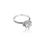 Thumbnail: Solitaire Cushion Moissanite Ring HALET0131R