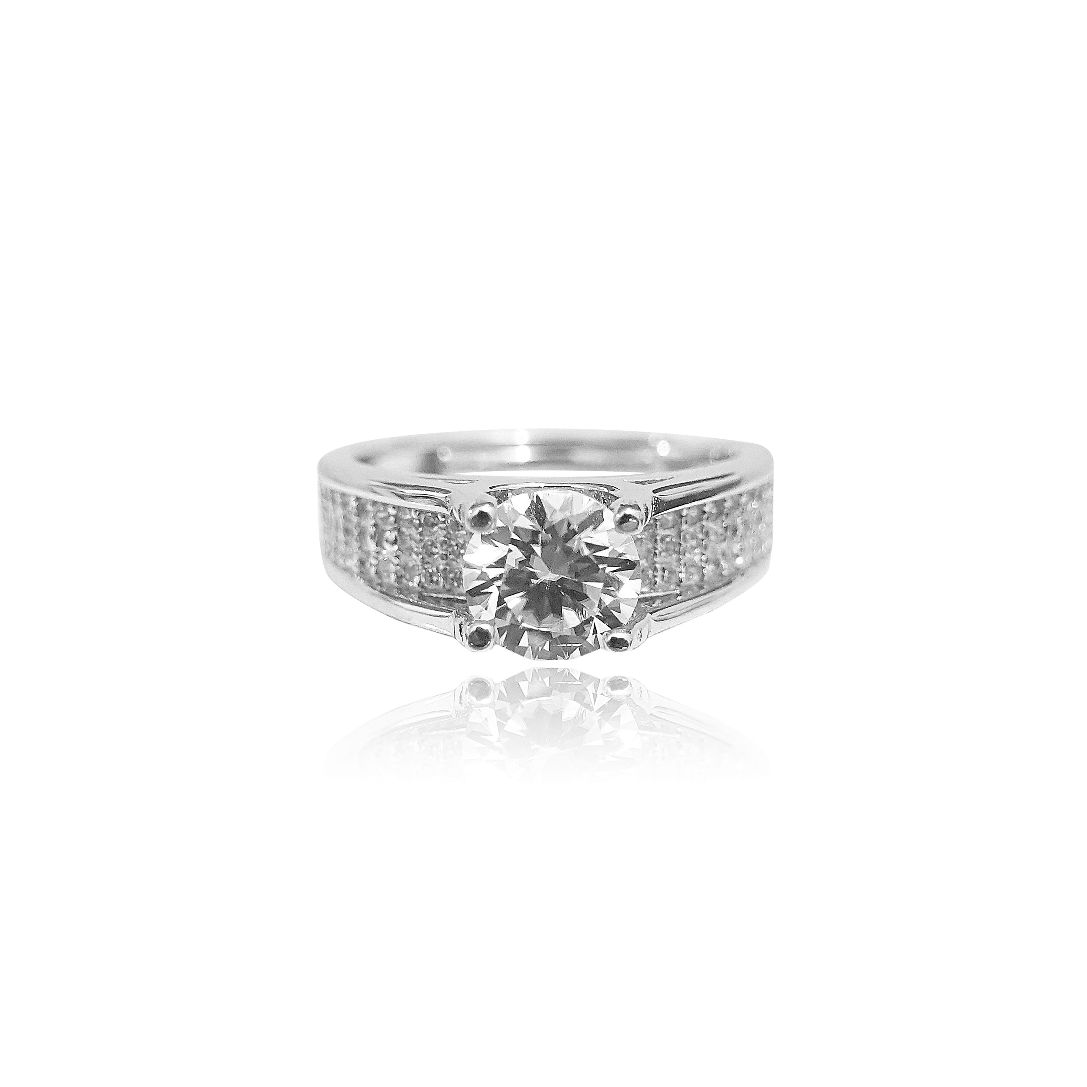 Full Pave Moissanite Ring HALET0119R
