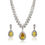 Thumbnail: Rhodium Yellow Topaz Jewelry Set BMBBO0331R
