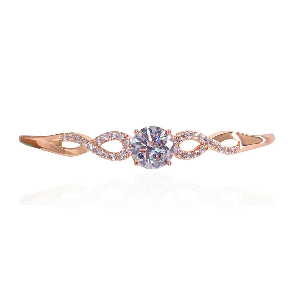Gold Plated Bangle with Stones BCADU0279R