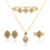 Thumbnail: Gold Diamond-Shaped with Stones Jewelry Set BMADA0878V