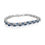 Thumbnail: Rhodium Sapphire Two Row Full Stone Bracelet BBBBO0126R