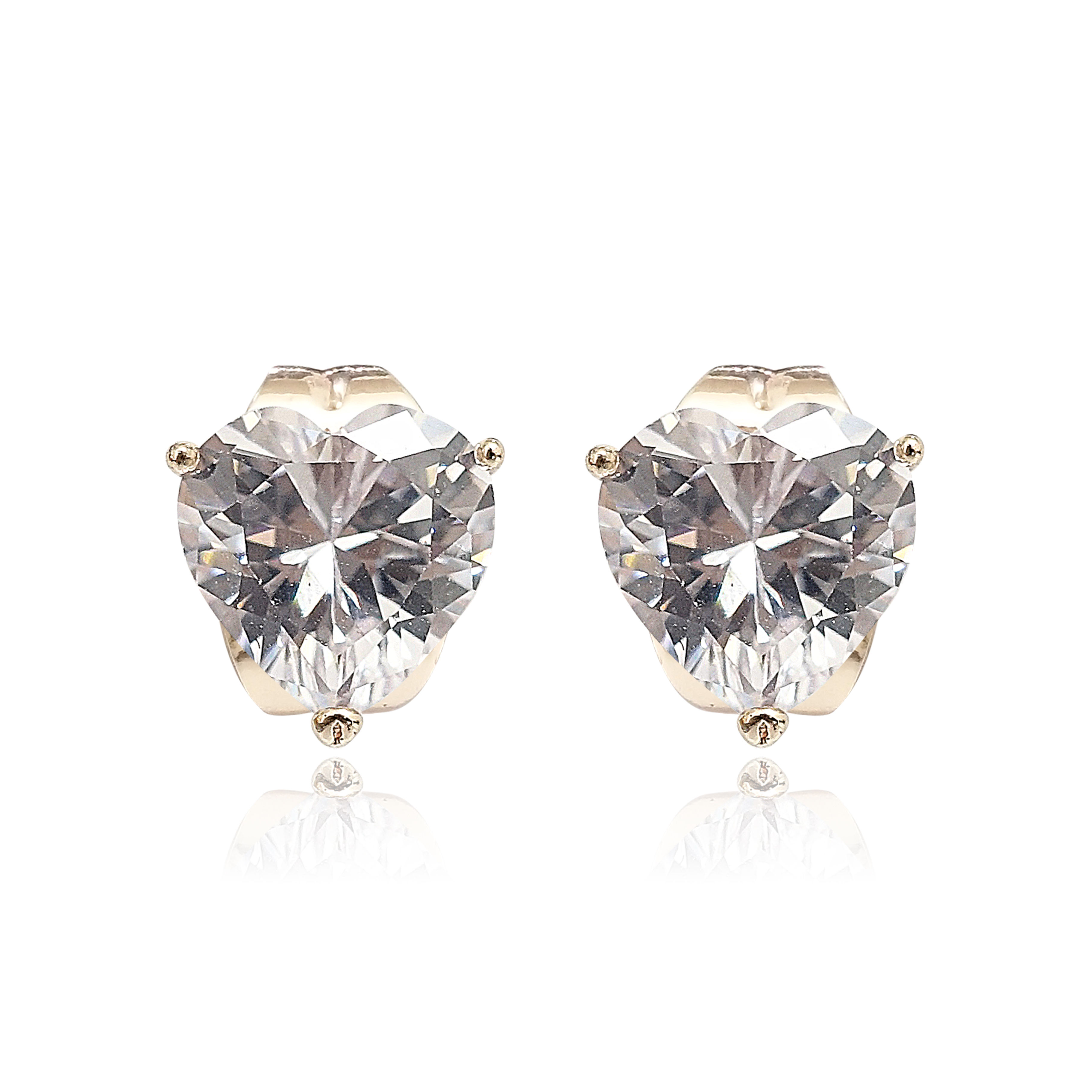 Gold Heart Earrings BJADU0641R