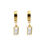 Thumbnail: Gold White Rectangular Earrings EJGBB0225Ri