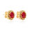 Thumbnail: Gold Ruby Radiance Halo Studs BJADA0234FV