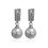 Thumbnail: Rhodium Rabbit Pearl Stud Earrings AJDDA0073B