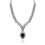 Thumbnail: Rhodium Sapphire Jewelry Set BMBBO0104R